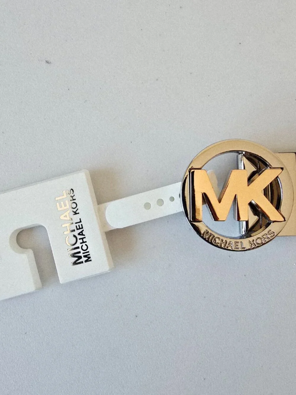 MICHAEL Michael Kors Reversible Leather Belt Women M Black Brown Gold Buckle NWT